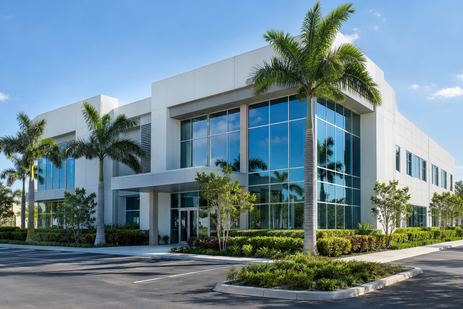 Commercial building in a Florida setting